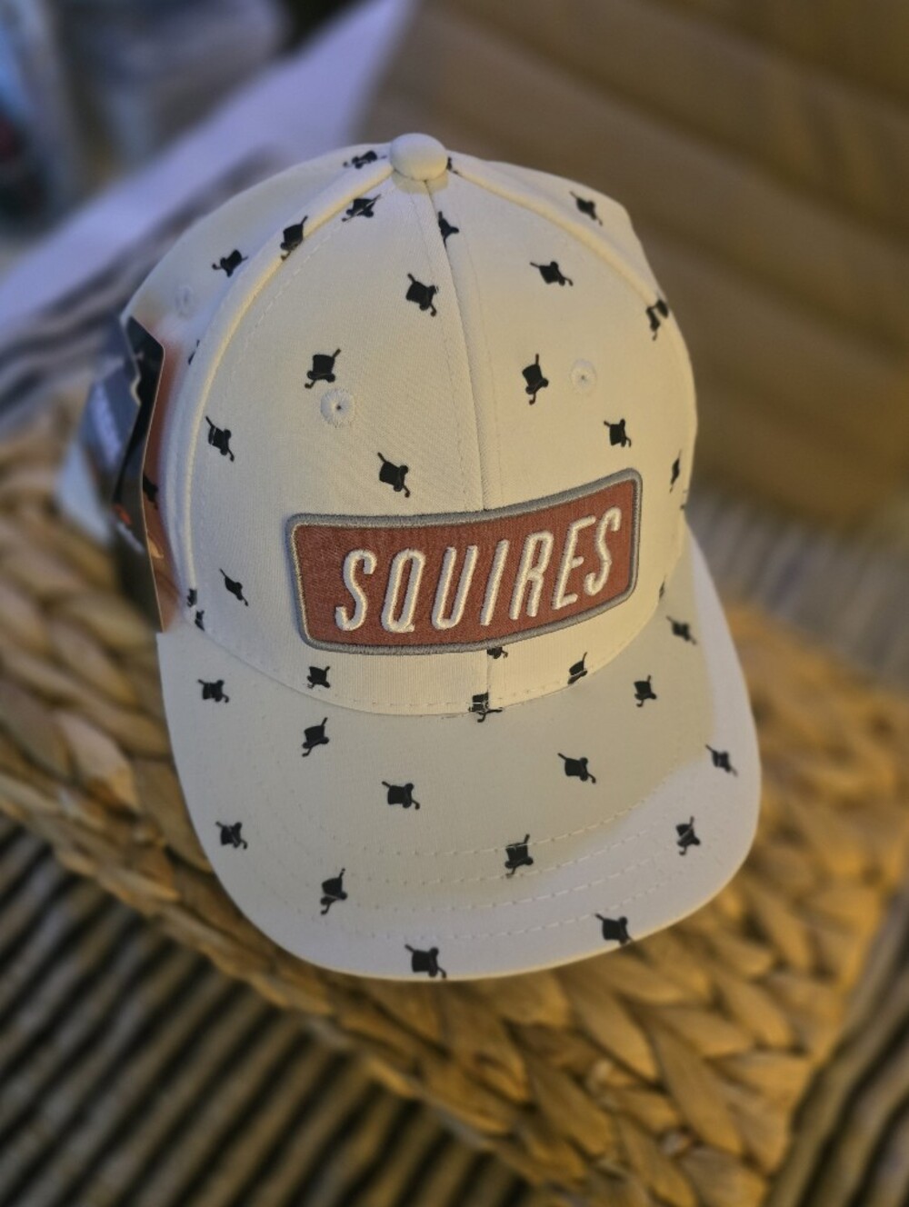 Squires White Baseball Snap Back Hat - BNWT